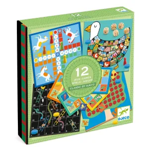 Djeco: 12 Games in a Box  - Classic Game
