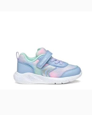 Geox: Sprintye Velcro Trainers - Sky Multi