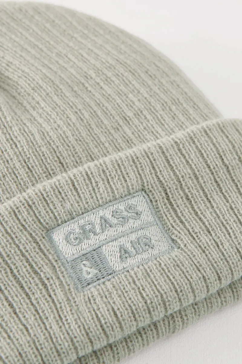 Grass & Air: Geo Thermal Grey Beanie Hat